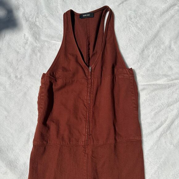 Rachel Comey Buxton Sleeveless Zip Front Jumpsuit Mahogany Cotton Size 2 NWT - Picture 11 of 16